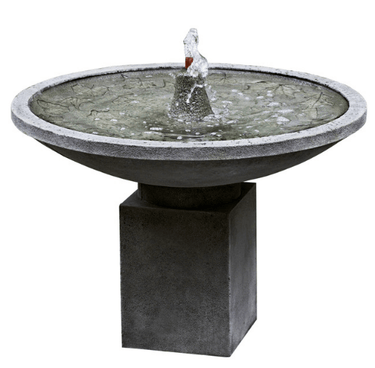 Autumn Leaves Outdoor Garden Birdbath Water Fountain Fountain Campania International